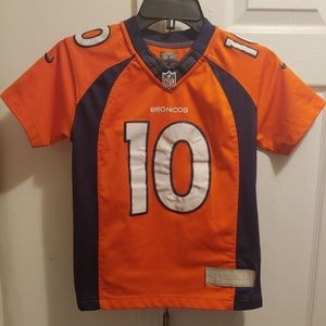 Nike Sanders Denver Broncos Orange All Stitched Sewn On Field Authentic Jersey.